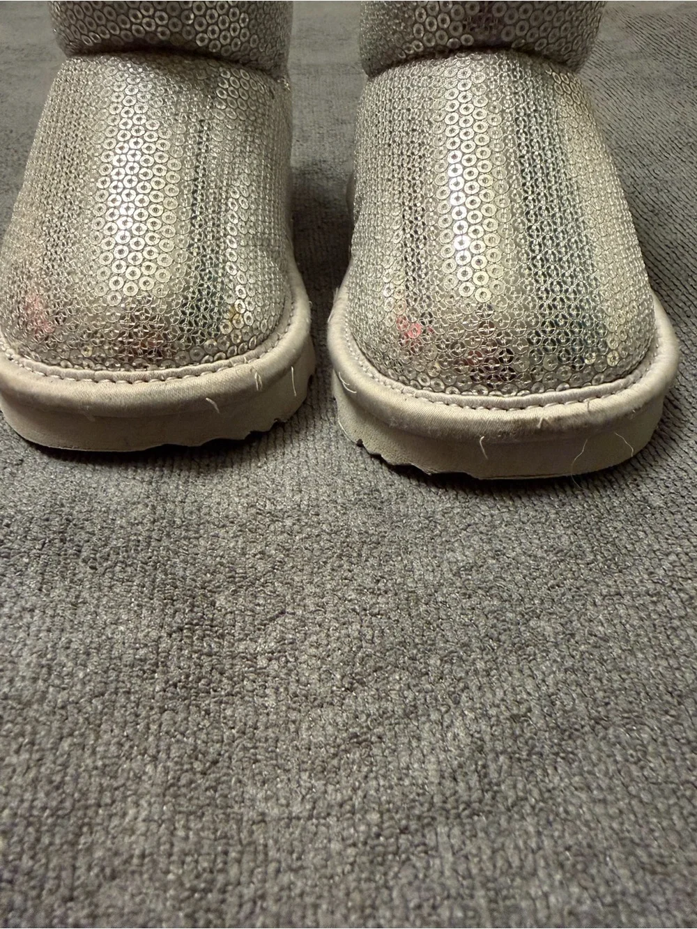 UGG Kids Sequin Short Boots - Silver